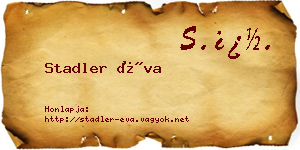 Stadler Éva névjegykártya